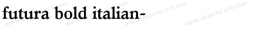 futura bold italian字体转换